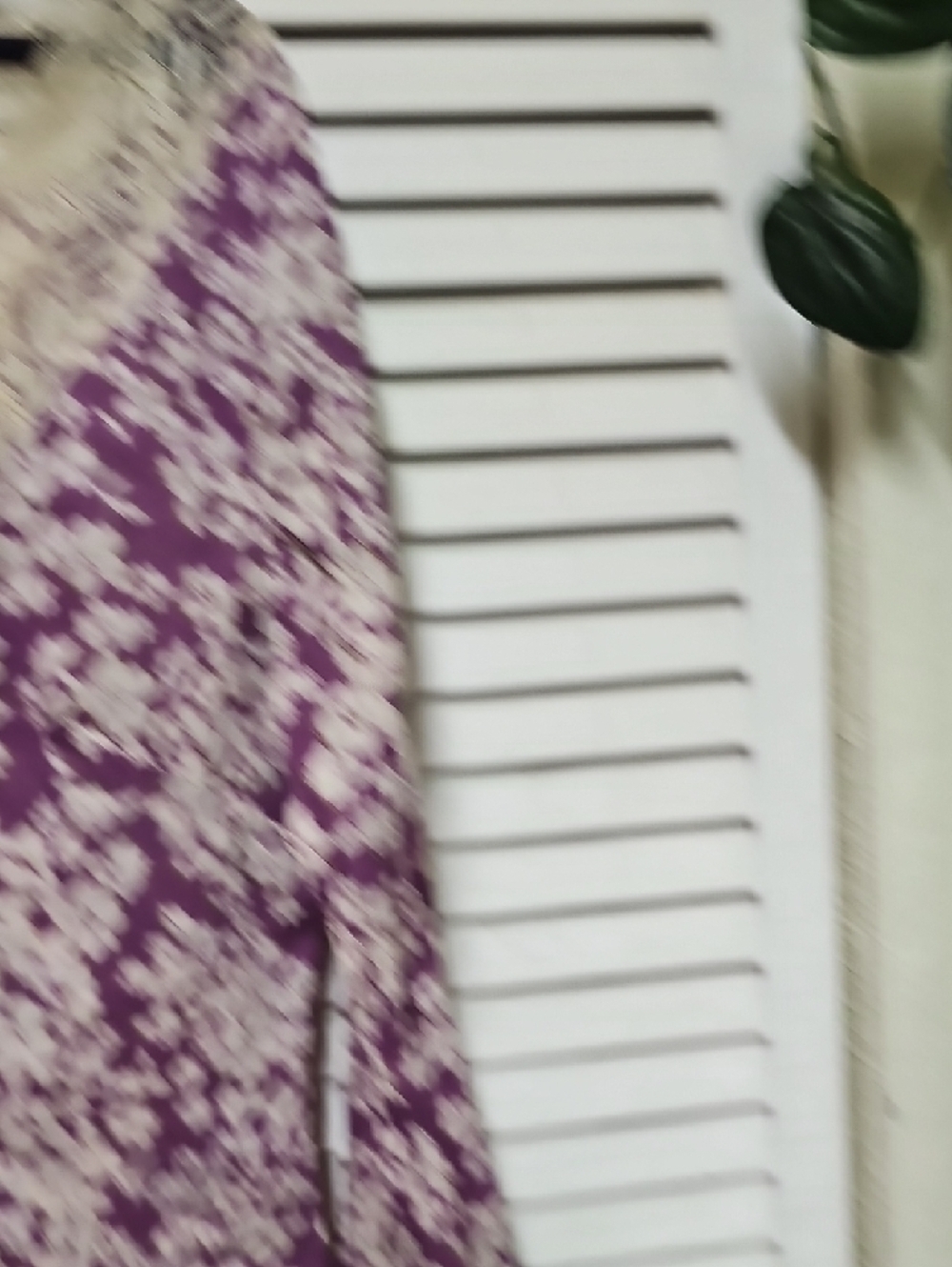 EUC Vintage Charlotte Russe Purple Floral Lace-Trim Button Front 100% Cotton - Picture 8 of 13